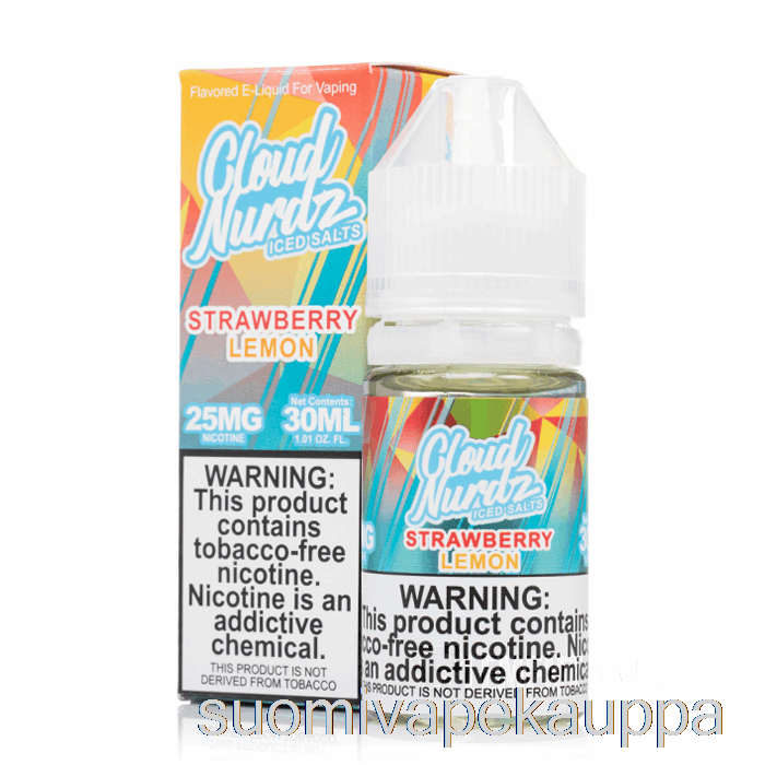 Vape Box Iced Mansikka Sitruuna - Pilvi Nurdz Suolat - 30ml 50mg